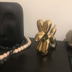 Ceramic Gold Plated Balloon Puppy Decor